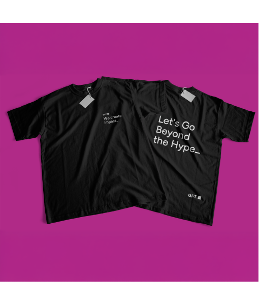 Camiseta Preta - Lets go beyond - GFT