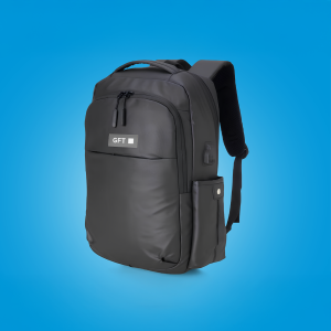 Mochila Preta em couro Sintetico - GFT
