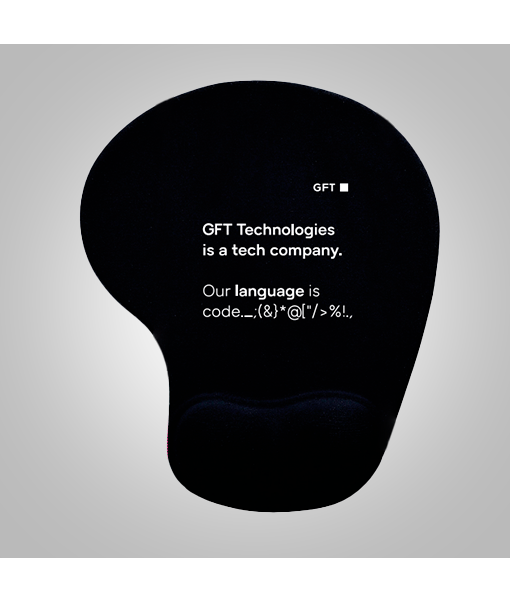 Mouse Pad Preto Com Almofada - GFT